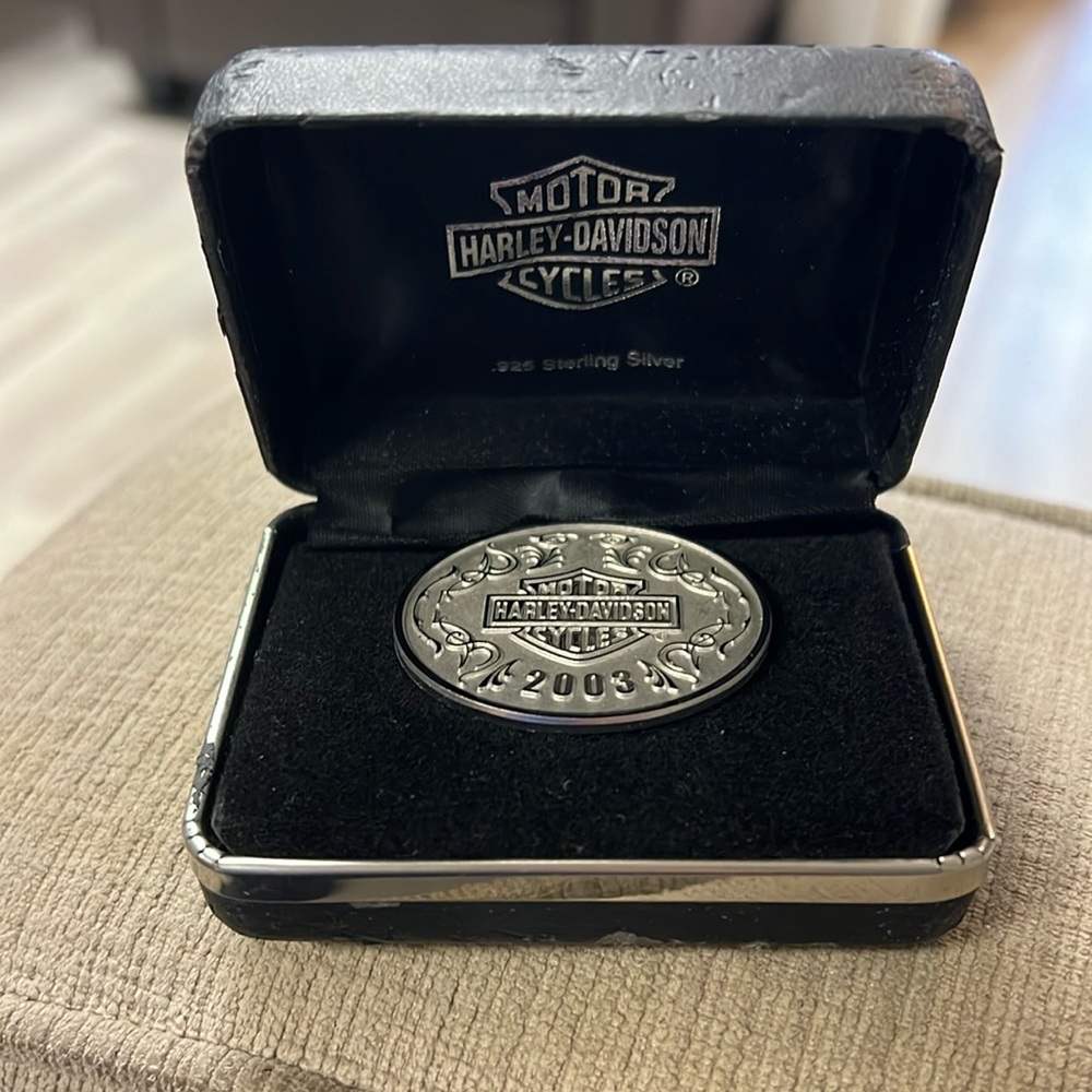 2003 Harley Davidson sterling silver pin new in box limited 20.7 Grams USA 100th
